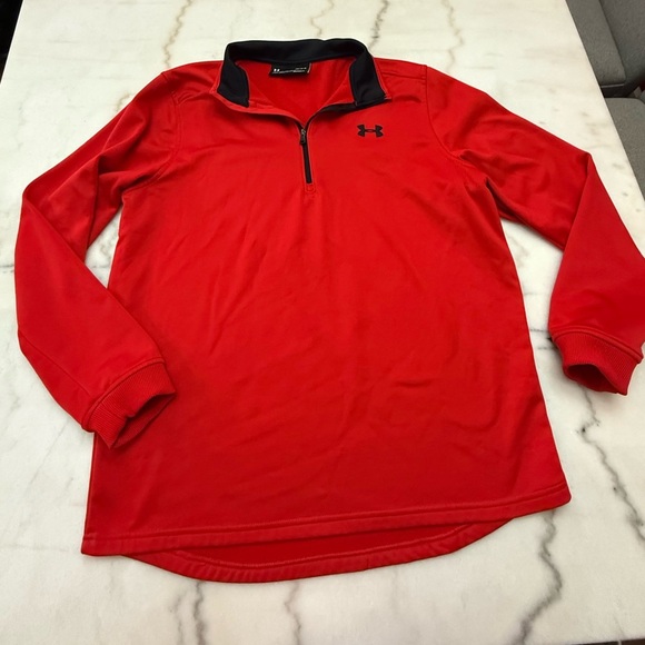 Under Armour Red and Black ColdGear Pullover - Picture 1 of 3